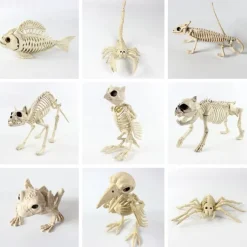 Skeleton Model, 3D Animal Sculpture Resin Crafts, for Pose Skeleton Prop Indoor/Outdoor, Halloween Decoration
