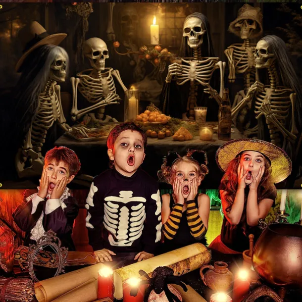 Skeleton Party Hanging Tapestry Wall Art Large Tapestry Mural Decor Photograph Backdrop Blanket Curtain Home Bedroom Living Room Decoration