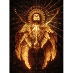 Skull Statue Wall Art Canvas Prints Painting Artwork Picture Nordic Sculpture Modern Home Decoration Décor Rolled Canvas No Frame Unframed Unstretched