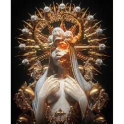 Skull Statue Wall Art Canvas Prints Painting Artwork Picture Nordic Sculpture Modern Home Decoration Décor Rolled Canvas No Frame Unframed Unstretched