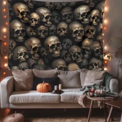 Skulls Tree Hanging Tapestry Wall Art Large Tapestry Mural Decor Photograph Backdrop Blanket Curtain Home Bedroom Living Room Decoration