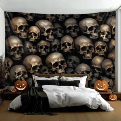 Skulls Tree Hanging Tapestry Wall Art Large Tapestry Mural Decor Photograph Backdrop Blanket Curtain Home Bedroom Living Room Decoration