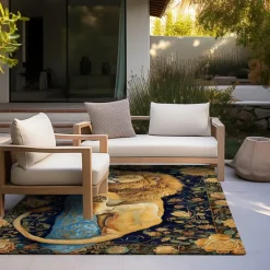 Sleeping Lion Area Rug Kitchen Mat Non-Slip Oil Proof Floor Mat Livingroom Rug Indoor Outdoor Mat Bedroom Decor Bathroom Mat Entrance Rug Door Mat