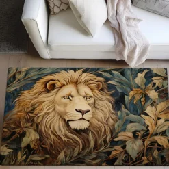 Sleeping Lion Area Rug Kitchen Mat Non-Slip Oil Proof Floor Mat Livingroom Rug Indoor Outdoor Mat Bedroom Decor Bathroom Mat Entrance Rug Door Mat