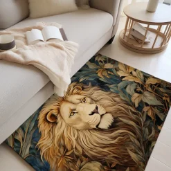 Sleeping Lion Area Rug Kitchen Mat Non-Slip Oil Proof Floor Mat Livingroom Rug Indoor Outdoor Mat Bedroom Decor Bathroom Mat Entrance Rug Door Mat