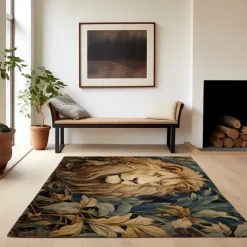 Sleeping Lion Area Rug Kitchen Mat Non-Slip Oil Proof Floor Mat Livingroom Rug Indoor Outdoor Mat Bedroom Decor Bathroom Mat Entrance Rug Door Mat