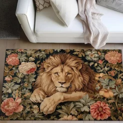Sleeping Lion Area Rug Kitchen Mat Non-Slip Oil Proof Floor Mat Livingroom Rug Indoor Outdoor Mat Bedroom Decor Bathroom Mat Entrance Rug Door Mat