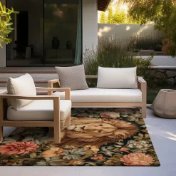 Sleeping Lion Area Rug Kitchen Mat Non-Slip Oil Proof Floor Mat Livingroom Rug Indoor Outdoor Mat Bedroom Decor Bathroom Mat Entrance Rug Door Mat