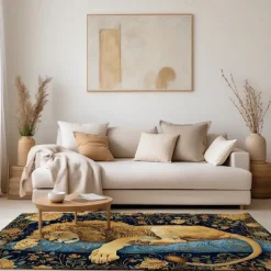 Sleeping Lion Area Rug Kitchen Mat Non-Slip Oil Proof Floor Mat Livingroom Rug Indoor Outdoor Mat Bedroom Decor Bathroom Mat Entrance Rug Door Mat