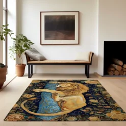 Sleeping Lion Area Rug Kitchen Mat Non-Slip Oil Proof Floor Mat Livingroom Rug Indoor Outdoor Mat Bedroom Decor Bathroom Mat Entrance Rug Door Mat