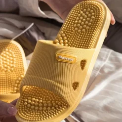 Slippers for Women Men Foot Massage Plantar Fasciitis Sliders House Ladies Sandals Shower Shoes Non-Slip Quick Drying Pool Slides Massage Slippers Shoes Sandals for Men Women