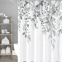 Small Stall Vintage Floral Shower Curtain Waterproof Fabric Botancial Flower Plant Shower Curtains for Bathroom