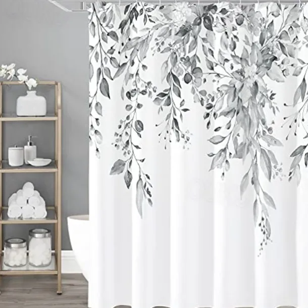 Small Stall Vintage Floral Shower Curtain Waterproof Fabric Botancial Flower Plant Shower Curtains for Bathroom