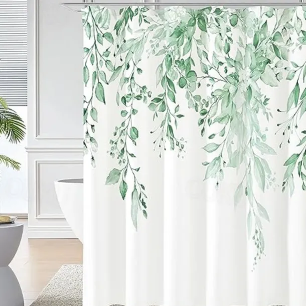 Small Stall Vintage Floral Shower Curtain Waterproof Fabric Botancial Flower Plant Shower Curtains for Bathroom