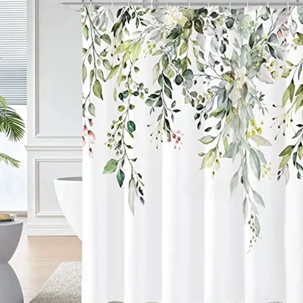 Small Stall Vintage Floral Shower Curtain Waterproof Fabric Botancial Flower Plant Shower Curtains for Bathroom