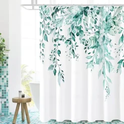 Small Stall Vintage Floral Shower Curtain Waterproof Fabric Botancial Flower Plant Shower Curtains for Bathroom