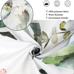 Small Stall Vintage Floral Shower Curtain Waterproof Fabric Botancial Flower Plant Shower Curtains for Bathroom