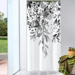 Small Stall Vintage Floral Shower Curtain Waterproof Fabric Botancial Flower Plant Shower Curtains for Bathroom