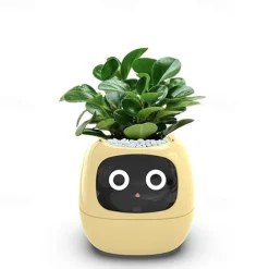 Smart Flowerpots,Smart Pet Planter,Ai Planter,Intelligent Flowerpots,Multiple Expressions,7 Smart Sensors, and Ai Chips Make Raising Plants Easy and Fun for Living Room,Plant-Free