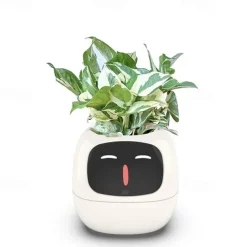Smart Flowerpots,Smart Pet Planter,Ai Planter,Intelligent Flowerpots,Multiple Expressions,7 Smart Sensors, and Ai Chips Make Raising Plants Easy and Fun for Living Room,Plant-Free