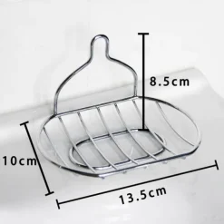 Soap Dish Stainless Steel Suction Cup Bathroom Soap Drain Rack Free Punching Wall Hanging Household Storage Soap Box