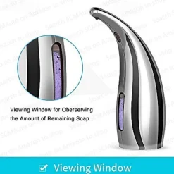 Soap Dispenser Touchless, No Touch Automatic Soap Dispenser for Kitchen, Bathroom, Shower (300ml, Silver)