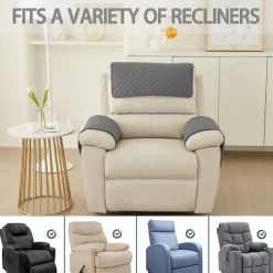 Sofa Armrest Cover Couch Armrest Mat Water Resistant Backret Cover Soft Protector for Chairs Couch Sofa Armchair Slipcovers Recliner Sofa