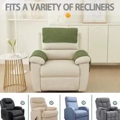Sofa Armrest Cover Couch Armrest Mat Water Resistant Backret Cover Soft Protector for Chairs Couch Sofa Armchair Slipcovers Recliner Sofa