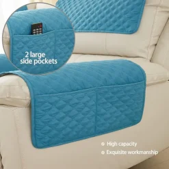 Sofa Armrest Cover Couch Armrest Mat Water Resistant Backret Cover Soft Protector for Chairs Couch Sofa Armchair Slipcovers Recliner Sofa