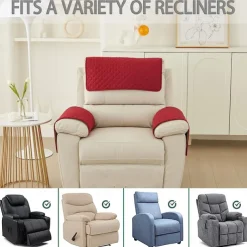 Sofa Armrest Cover Couch Armrest Mat Water Resistant Backret Cover Soft Protector for Chairs Couch Sofa Armchair Slipcovers Recliner Sofa