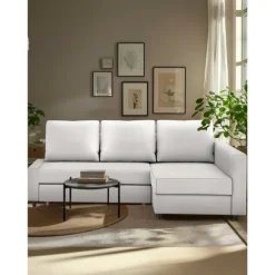 Sofa Bed Cover with Storage Solid Color Slipcovers FRIHETcover LITB PRIME cover