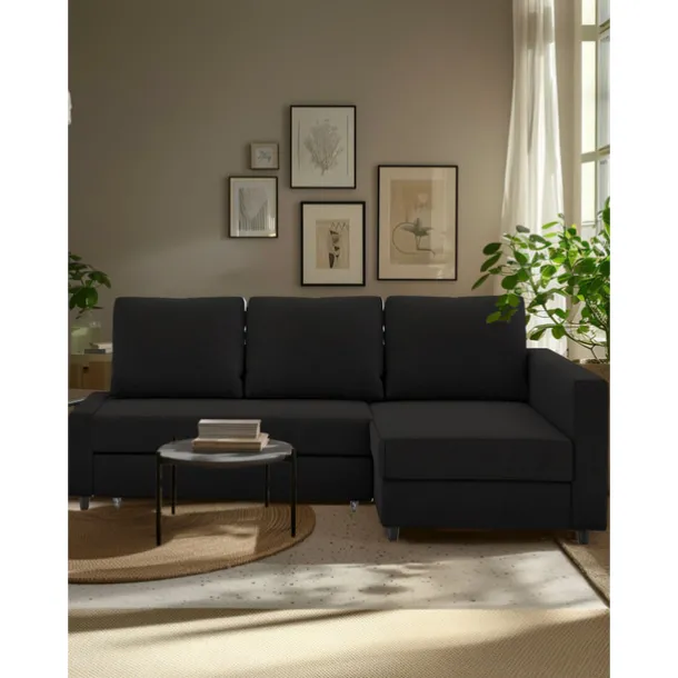 Sofa Bed Cover with Storage Solid Color Slipcovers FRIHETcover LITB PRIME cover