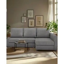 Sofa Bed Cover with Storage Solid Color Slipcovers FRIHETcover LITB PRIME cover