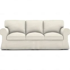 Sofa Cover 100% Cotton 3 Seat Sofa Sllipcover Solid Color Quilted Slipcovers UPPcover LITB PRIME cover