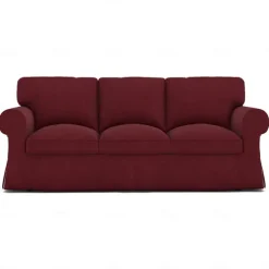 Sofa Cover 100% Cotton 3 Seat Sofa Sllipcover Solid Color Quilted Slipcovers UPPcover LITB PRIME cover