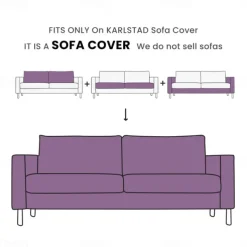Sofa Cover 3 Seater Solid Color Slipcovers KARLcover LITB PRIME cover