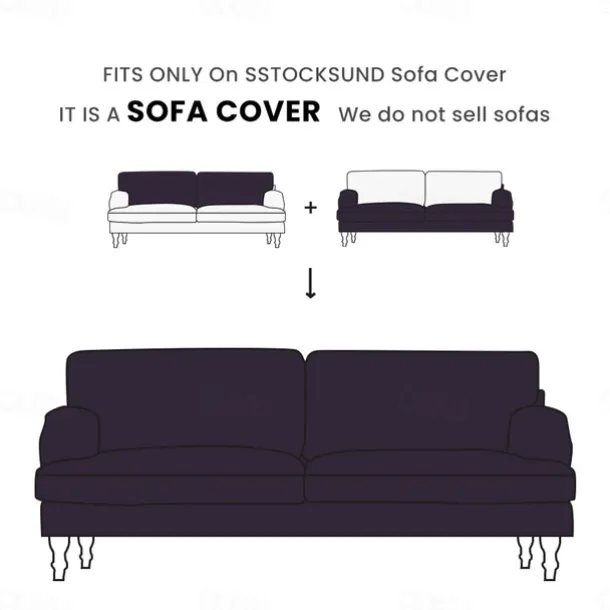 Sofa Cover 3 Seater Solid Color Quilted Velvet Slipcovers STOCKcover LITB PRIME cover