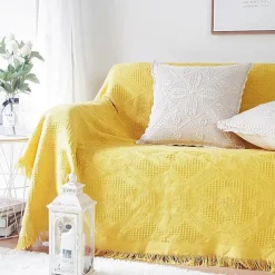 Sofa Cover Boho Sofa Blanket Throw Towel for Sectional Couch Armchair Loveseat 4 or 4 or 3 Seater L Shape Anti-Scratch Cat Washable