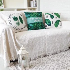 Sofa Cover Boho Sofa Blanket Throw Towel for Sectional Couch Armchair Loveseat 4 or 4 or 3 Seater L Shape Anti-Scratch Cat Washable