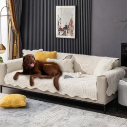 Sofa Cover for Dogs Pet, Burnt Orange Couch Cushion Cover Sectional Sofa Towel Slipcover, Anti Scratch Furniture Protector for Love Seat, Arm Chair(Not Sold By A Set)