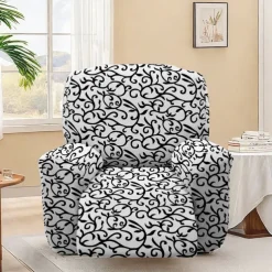 Sofa Cover Geometric Printed Polyester Slipcovers - Modern Geometric Pattern - Durable and Stretchable Polyester Fabric - Protects and Refreshes Your Sofa