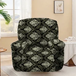 Sofa Cover Geometric Printed Polyester Slipcovers - Modern Geometric Pattern - Durable and Stretchable Polyester Fabric - Protects and Refreshes Your Sofa