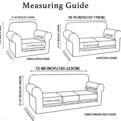 Sofa Cover Plants Yarn Dyed Polyester Slipcovers - Stylish Botanical Design - Soft and Durable Polyester Fabric - Protects and Revitalizes Your Sofa