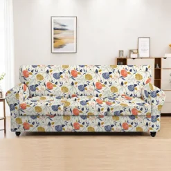 Sofa Cover Plants Yarn Dyed Polyester Slipcovers - Elegant Botanical Pattern - Soft and Durable Yarn Dyed Polyester - Protects and Revitalizes Your Sofa