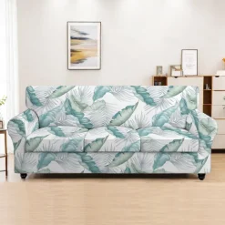Sofa Cover Plants Yarn Dyed Polyester Slipcovers - Elegant Botanical Pattern - Soft and Durable Yarn Dyed Polyester - Protects and Revitalizes Your Sofa