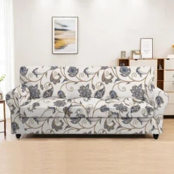 Sofa Cover Plants Yarn Dyed Polyester Slipcovers - Elegant Botanical Pattern - Soft and Durable Yarn Dyed Polyester - Protects and Revitalizes Your Sofa