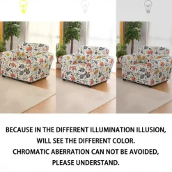 Sofa Cover Plants Yarn Dyed Polyester Slipcovers - Elegant Botanical Pattern - Soft and Durable Yarn Dyed Polyester - Protects and Revitalizes Your Sofa