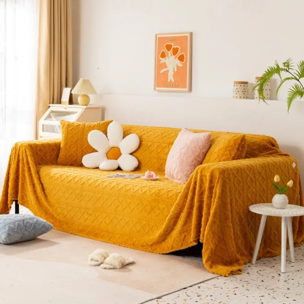 Sofa Cover Sofa Blanket Plush Jacquard Couch Cover Couch Protector Sofa Throw Cover Washable for Armchair/Loveseat/3 Seater/4 Seater/L Shape Sofa