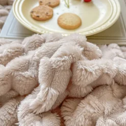 Soft Comfort Throw Sofa Blanket Stereoscopic Small Grid Blanket For Sofa Chair Couch Living Room Birthday Gift And Home Decor Portable Car Travel Cover Blanket