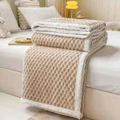 Soft Comfort Throw Sofa Blanket Stereoscopic Small Grid Blanket For Sofa Chair Couch Living Room Birthday Gift And Home Decor Portable Car Travel Cover Blanket